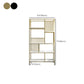 Glam Metal Bookshelf Etagere Shelf Bookcase for Study Room 11.8" W