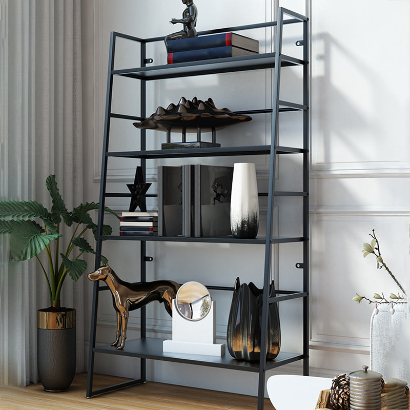 Modern Bookshelf Ladder Metal Open Back Shelf Bookcase with Shelves for Living Room Clearhalo 'Bookcases' 'furn' 'furn_bookcases' 'Furniture' 'Office Furniture' 6157472