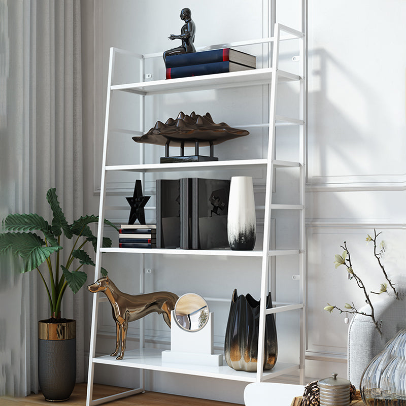 Modern Bookshelf Ladder Metal Open Back Shelf Bookcase with Shelves for Living Room Clearhalo 'Bookcases' 'furn' 'furn_bookcases' 'Furniture' 'Office Furniture' 6157475