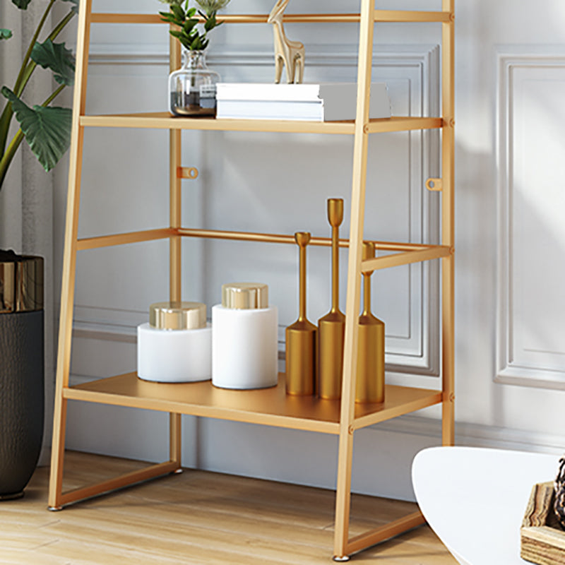 Modern Bookshelf Ladder Metal Open Back Shelf Bookcase with Shelves for Living Room Clearhalo 'Bookcases' 'furn' 'furn_bookcases' 'Furniture' 'Office Furniture' 6157481