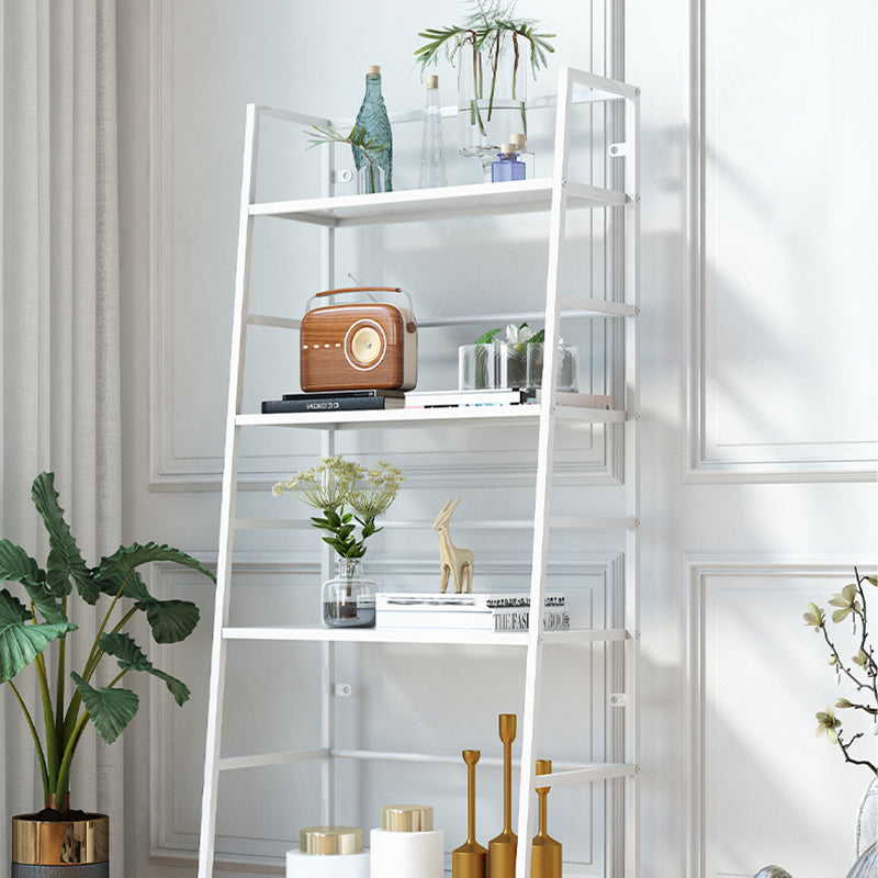 Modern Bookshelf Ladder Metal Open Back Shelf Bookcase with Shelves for Living Room Clearhalo 'Bookcases' 'furn' 'furn_bookcases' 'Furniture' 'Office Furniture' 6157485