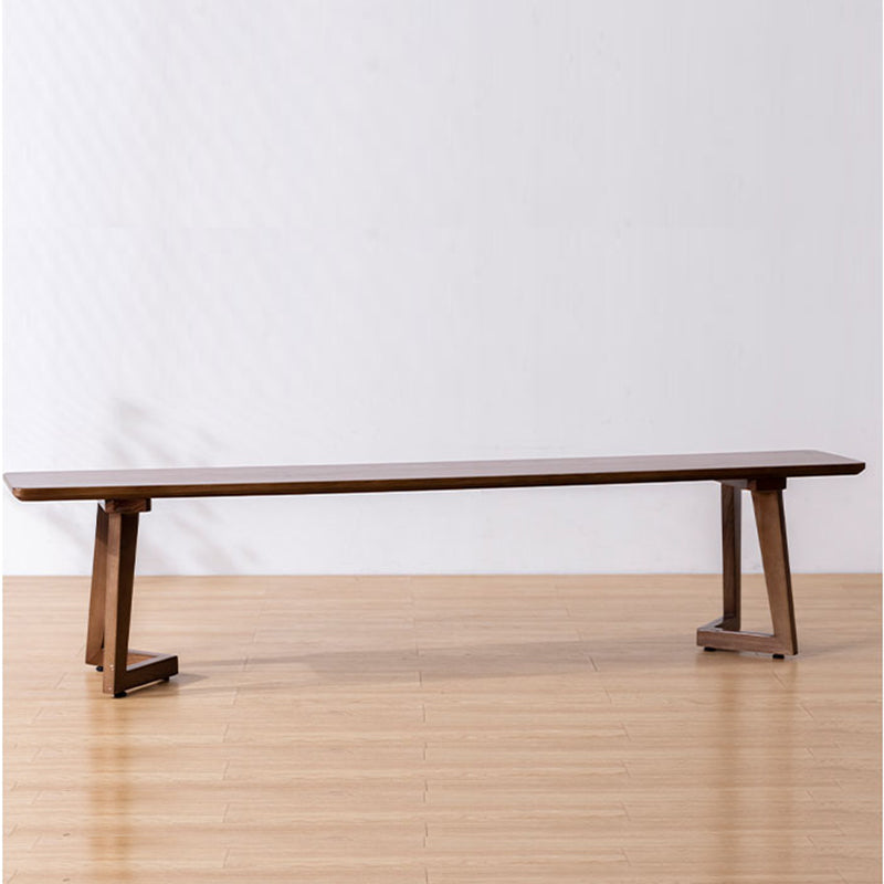 Contemporary Solid Wood Seating Bench Home Bench in Brown with Legs Clearhalo 'Benches' 'Chairs & Seating' 'furn' 'furn_benches' 'Furniture' 'Living Room Furniture' 6157505