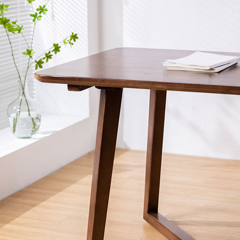 Contemporary Solid Wood Seating Bench Home Bench in Brown with Legs Clearhalo 'Benches' 'Chairs & Seating' 'furn' 'furn_benches' 'Furniture' 'Living Room Furniture' 6157507