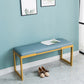 Contemporary Upholstered Seating Bench Bedroom Ottoman Bench in Blue with Legs Clearhalo 'Benches' 'Chairs & Seating' 'furn' 'furn_benches' 'Furniture' 'Living Room Furniture' 6157527