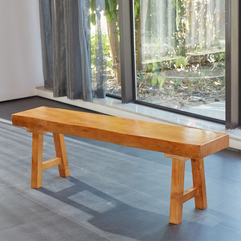 11.7-inch Width Modern Seating Bench Solid Wood Rectangle Bench Clearhalo 'Benches' 'Chairs & Seating' 'furn' 'furn_benches' 'Furniture' 'Living Room Furniture' 6157533