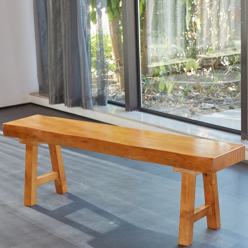11.7-inch Width Modern Seating Bench Solid Wood Rectangle Bench Clearhalo 'Benches' 'Chairs & Seating' 'furn' 'furn_benches' 'Furniture' 'Living Room Furniture' 6157535
