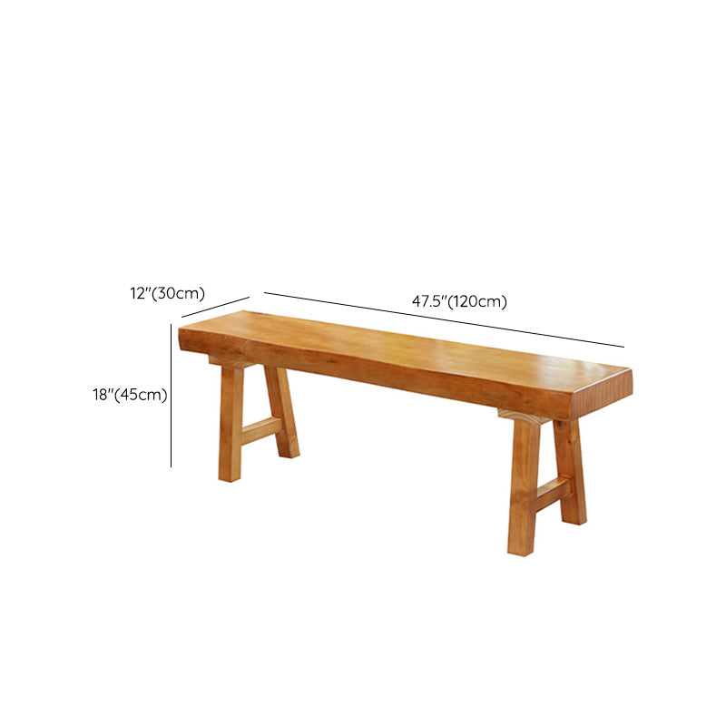 11.7-inch Width Modern Seating Bench Solid Wood Rectangle Bench Clearhalo 'Benches' 'Chairs & Seating' 'furn' 'furn_benches' 'Furniture' 'Living Room Furniture' 6157541
