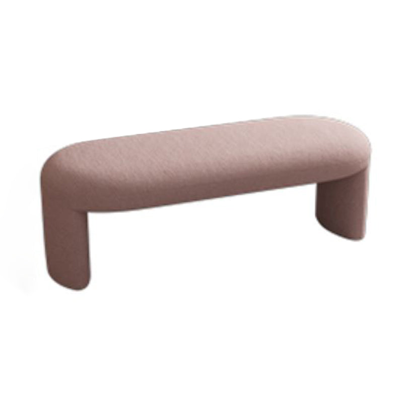 Contemporary Upholstered Bench Bedroom Ottoman Seating Bench 15.7" Height with Legs 47"L x 16"W x 16"H Pink Clearhalo 'Benches' 'Chairs & Seating' 'furn' 'furn_benches' 'Furniture' 'Living Room Furniture' 6157561