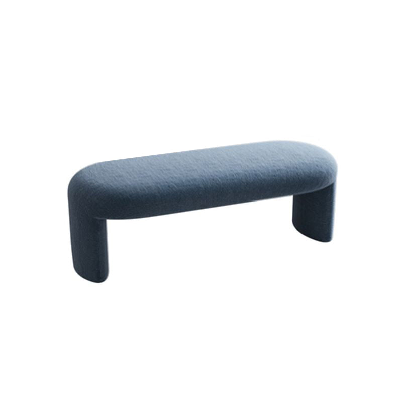 Contemporary Upholstered Bench Bedroom Ottoman Seating Bench 15.7" Height with Legs 47"L x 16"W x 16"H Blue Clearhalo 'Benches' 'Chairs & Seating' 'furn' 'furn_benches' 'Furniture' 'Living Room Furniture' 6157563