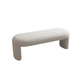 Contemporary Upholstered Bench Bedroom Ottoman Seating Bench 15.7" Height with Legs 47"L x 16"W x 16"H Off-White Clearhalo 'Benches' 'Chairs & Seating' 'furn' 'furn_benches' 'Furniture' 'Living Room Furniture' 6157565