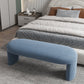 Contemporary Upholstered Bench Bedroom Ottoman Seating Bench 15.7" Height with Legs 39.5"L x 16"W x 16"H Blue Clearhalo 'Benches' 'Chairs & Seating' 'furn' 'furn_benches' 'Furniture' 'Living Room Furniture' 6157566