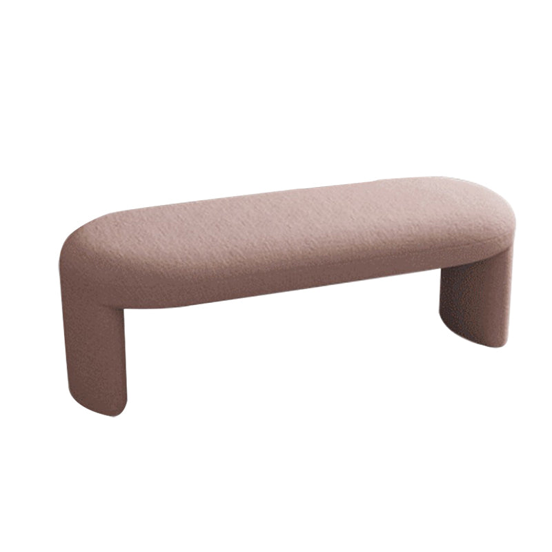 Contemporary Upholstered Bench Bedroom Ottoman Seating Bench 15.7" Height with Legs Clearhalo 'Benches' 'Chairs & Seating' 'furn' 'furn_benches' 'Furniture' 'Living Room Furniture' 6157567