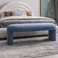 Contemporary Upholstered Bench Bedroom Ottoman Seating Bench 15.7" Height with Legs Clearhalo 'Benches' 'Chairs & Seating' 'furn' 'furn_benches' 'Furniture' 'Living Room Furniture' 6157572