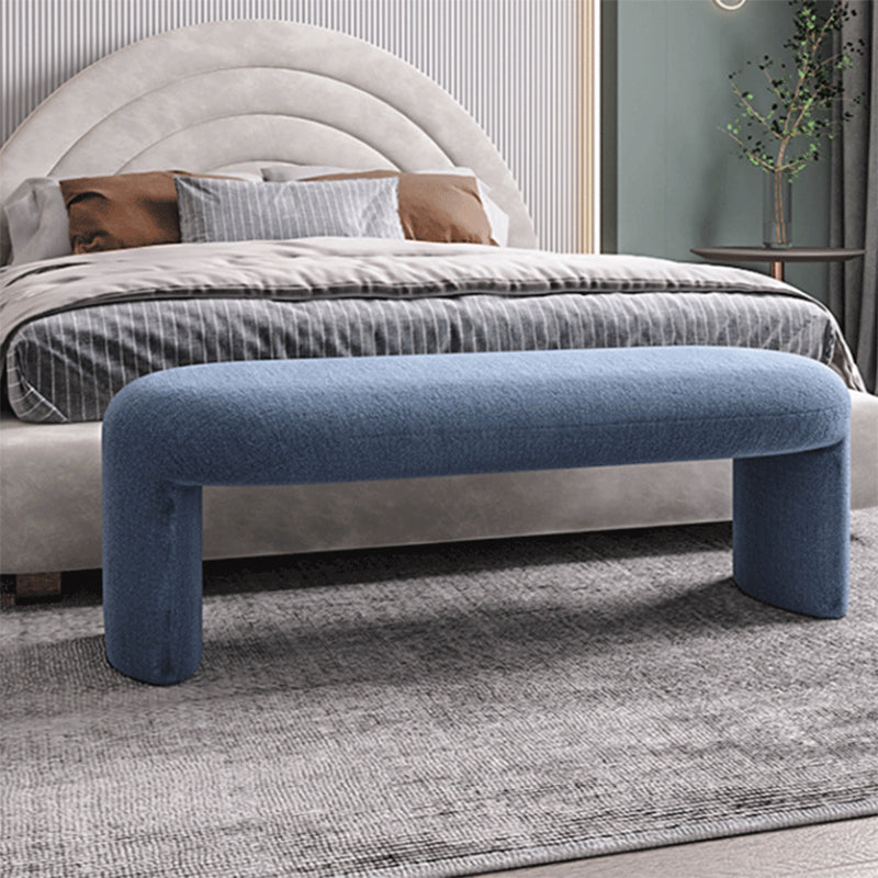 Contemporary Upholstered Bench Bedroom Ottoman Seating Bench 15.7" Height with Legs Clearhalo 'Benches' 'Chairs & Seating' 'furn' 'furn_benches' 'Furniture' 'Living Room Furniture' 6157572
