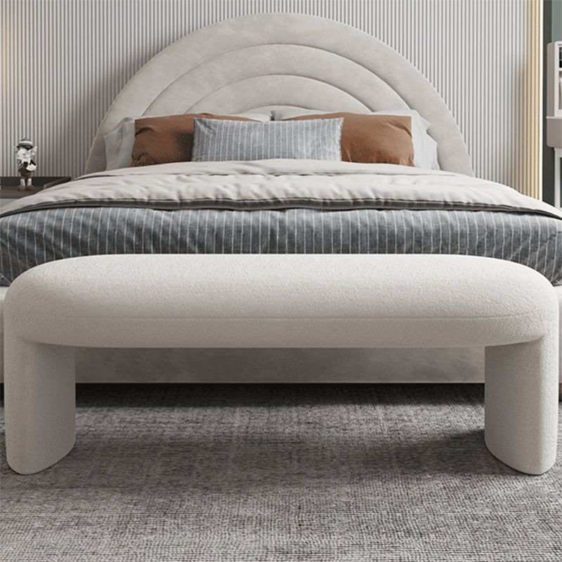Contemporary Upholstered Bench Bedroom Ottoman Seating Bench 15.7" Height with Legs Clearhalo 'Benches' 'Chairs & Seating' 'furn' 'furn_benches' 'Furniture' 'Living Room Furniture' 6157573