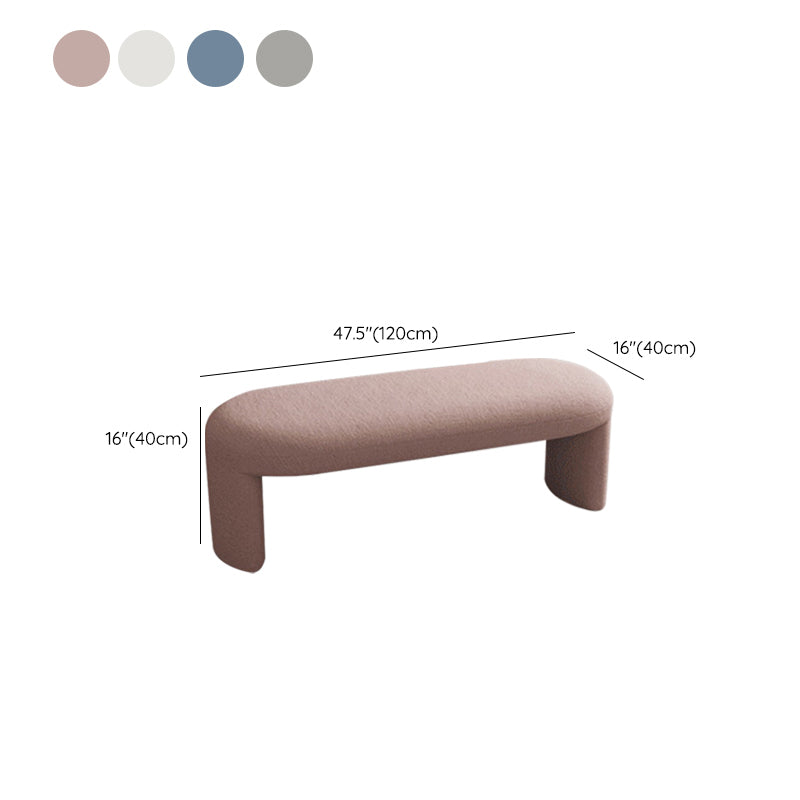 Contemporary Upholstered Bench Bedroom Ottoman Seating Bench 15.7" Height with Legs Clearhalo 'Benches' 'Chairs & Seating' 'furn' 'furn_benches' 'Furniture' 'Living Room Furniture' 6157575
