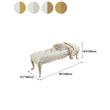 French Country Upholstered Bedroom Seating Bench Tufted Bench with Wood Legs Clearhalo 'Benches' 'Chairs & Seating' 'furn' 'furn_benches' 'Furniture' 'Living Room Furniture' 6157589