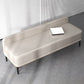 Genuine Leather Low-Back Bedroom Bench Modern 20"H Seating Bench with 4 Metal Legs Clearhalo 'Benches' 'Chairs & Seating' 'furn' 'furn_benches' 'Furniture' 'Living Room Furniture' 6157594