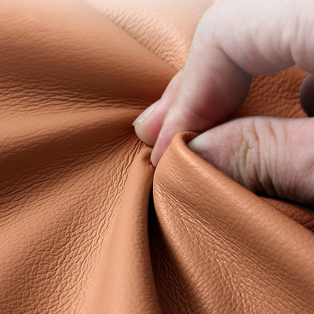 Genuine Leather Low-Back Bedroom Bench Modern 20"H Seating Bench with 4 Metal Legs Clearhalo 'Benches' 'Chairs & Seating' 'furn' 'furn_benches' 'Furniture' 'Living Room Furniture' 6157596