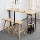 Industrial Rectangle Bar Table Set 1/2/3 Pieces Wooden Counter Table with Backless Stools Clearhalo 'Bar Furniture' 'furn' 'furn_home_bar_bar_sets' 'Furniture' 'Home Bars & Bar Sets' 'home_bar_bar_sets' 'Kitchen & Dining Furniture' 6157620