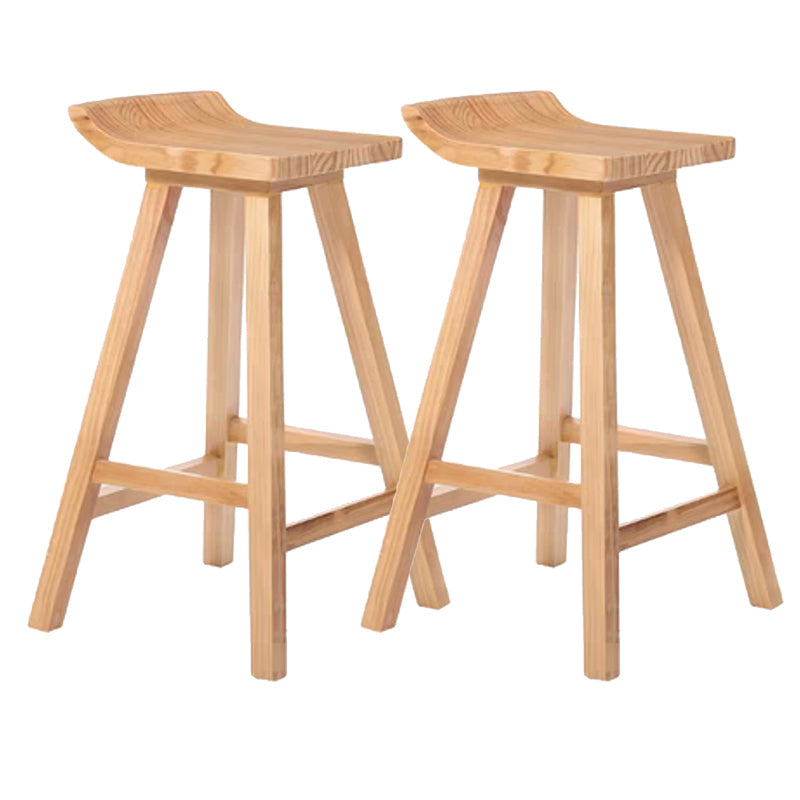 Industrial Rectangle Bar Table Set 1/2/3 Pieces Wooden Counter Table with Backless Stools Wood 30"H Stools (Set of 2) Clearhalo 'Bar Furniture' 'furn' 'furn_home_bar_bar_sets' 'Furniture' 'Home Bars & Bar Sets' 'home_bar_bar_sets' 'Kitchen & Dining Furniture' 6157621
