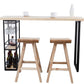 Industrial Rectangle Bar Table Set 1/2/3 Pieces Wooden Counter Table with Backless Stools 3 Pieces: Table, 2 Stools Clearhalo 'Bar Furniture' 'furn' 'furn_home_bar_bar_sets' 'Furniture' 'Home Bars & Bar Sets' 'home_bar_bar_sets' 'Kitchen & Dining Furniture' 6157622