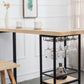 Industrial Rectangle Bar Table Set 1/2/3 Pieces Wooden Counter Table with Backless Stools Clearhalo 'Bar Furniture' 'furn' 'furn_home_bar_bar_sets' 'Furniture' 'Home Bars & Bar Sets' 'home_bar_bar_sets' 'Kitchen & Dining Furniture' 6157629
