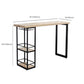 Industrial Rectangle Bar Table Set 1/2/3 Pieces Wooden Counter Table with Backless Stools Clearhalo 'Bar Furniture' 'furn' 'furn_home_bar_bar_sets' 'Furniture' 'Home Bars & Bar Sets' 'home_bar_bar_sets' 'Kitchen & Dining Furniture' 6157639