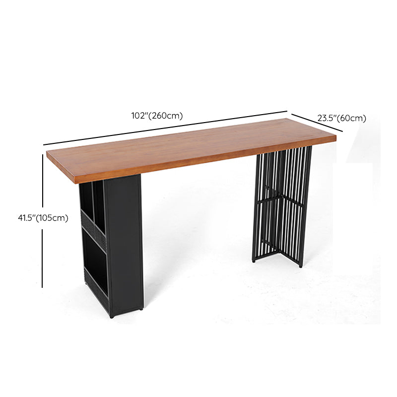 Solid Wood Bar Pub Table Set 1/2/7 Pieces Bar Table and Stools Clearhalo 'Bar Furniture' 'furn' 'furn_home_bar_bar_sets' 'Furniture' 'Home Bars & Bar Sets' 'home_bar_bar_sets' 'Kitchen & Dining Furniture' 6157665
