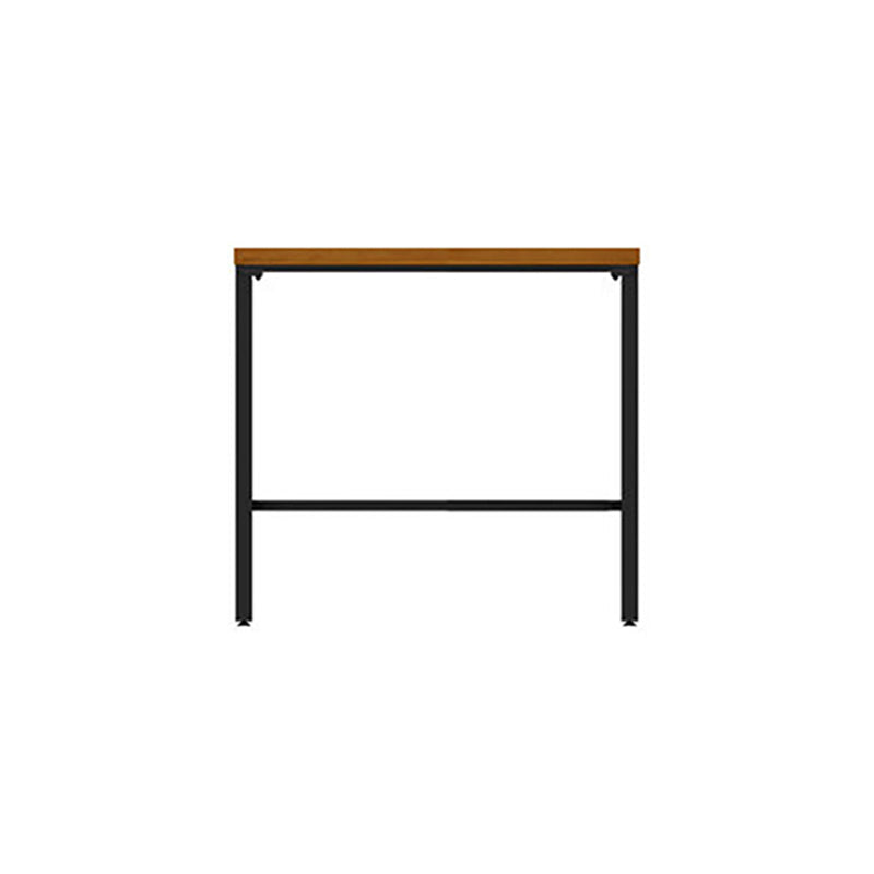 Glam Rectangle Pub Table Set 1/2/3/7 Pieces Pine Wood Top Bar Table with Metal Stools Brown 39"L x 16"W Clearhalo 'Bar Furniture' 'furn' 'furn_home_bar_bar_sets' 'Furniture' 'Home Bars & Bar Sets' 'home_bar_bar_sets' 'Kitchen & Dining Furniture' 6157668