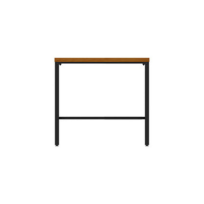 Glam Rectangle Pub Table Set 1/2/3/7 Pieces Pine Wood Top Bar Table with Metal Stools Brown 39"L x 16"W Clearhalo 'Bar Furniture' 'furn' 'furn_home_bar_bar_sets' 'Furniture' 'Home Bars & Bar Sets' 'home_bar_bar_sets' 'Kitchen & Dining Furniture' 6157668