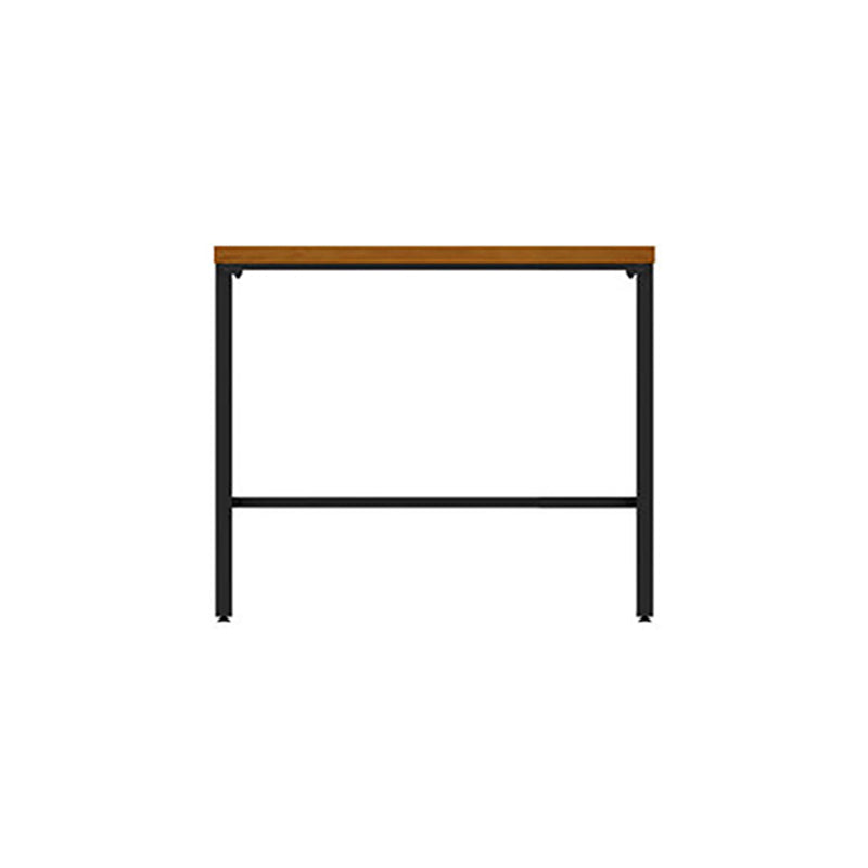 Glam Rectangle Pub Table Set 1/2/3/7 Pieces Pine Wood Top Bar Table with Metal Stools Brown 47"L x 16"W Clearhalo 'Bar Furniture' 'furn' 'furn_home_bar_bar_sets' 'Furniture' 'Home Bars & Bar Sets' 'home_bar_bar_sets' 'Kitchen & Dining Furniture' 6157669