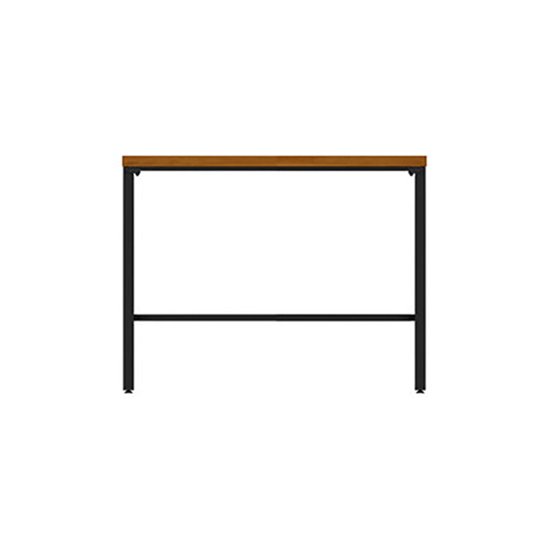 Glam Rectangle Pub Table Set 1/2/3/7 Pieces Pine Wood Top Bar Table with Metal Stools Brown 55"L x 16"W Clearhalo 'Bar Furniture' 'furn' 'furn_home_bar_bar_sets' 'Furniture' 'Home Bars & Bar Sets' 'home_bar_bar_sets' 'Kitchen & Dining Furniture' 6157672
