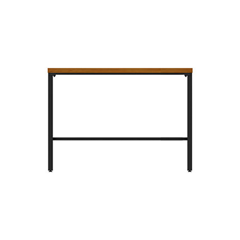 Glam Rectangle Pub Table Set 1/2/3/7 Pieces Pine Wood Top Bar Table with Metal Stools Brown 63"L x 16"W Clearhalo 'Bar Furniture' 'furn' 'furn_home_bar_bar_sets' 'Furniture' 'Home Bars & Bar Sets' 'home_bar_bar_sets' 'Kitchen & Dining Furniture' 6157673