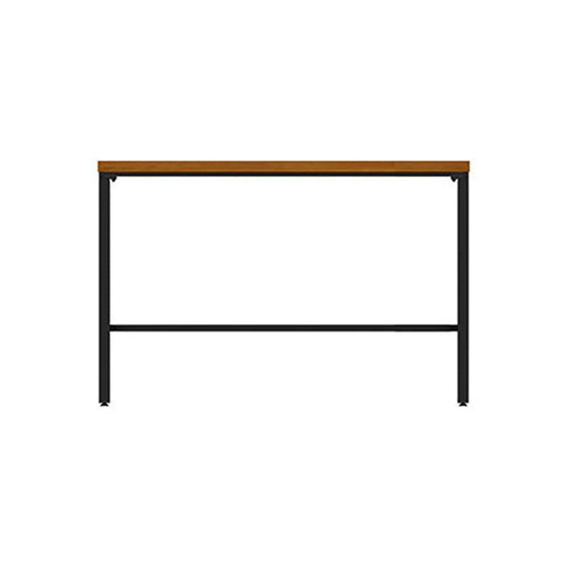 Glam Rectangle Pub Table Set 1/2/3/7 Pieces Pine Wood Top Bar Table with Metal Stools Brown 71"L x 16"W Clearhalo 'Bar Furniture' 'furn' 'furn_home_bar_bar_sets' 'Furniture' 'Home Bars & Bar Sets' 'home_bar_bar_sets' 'Kitchen & Dining Furniture' 6157675