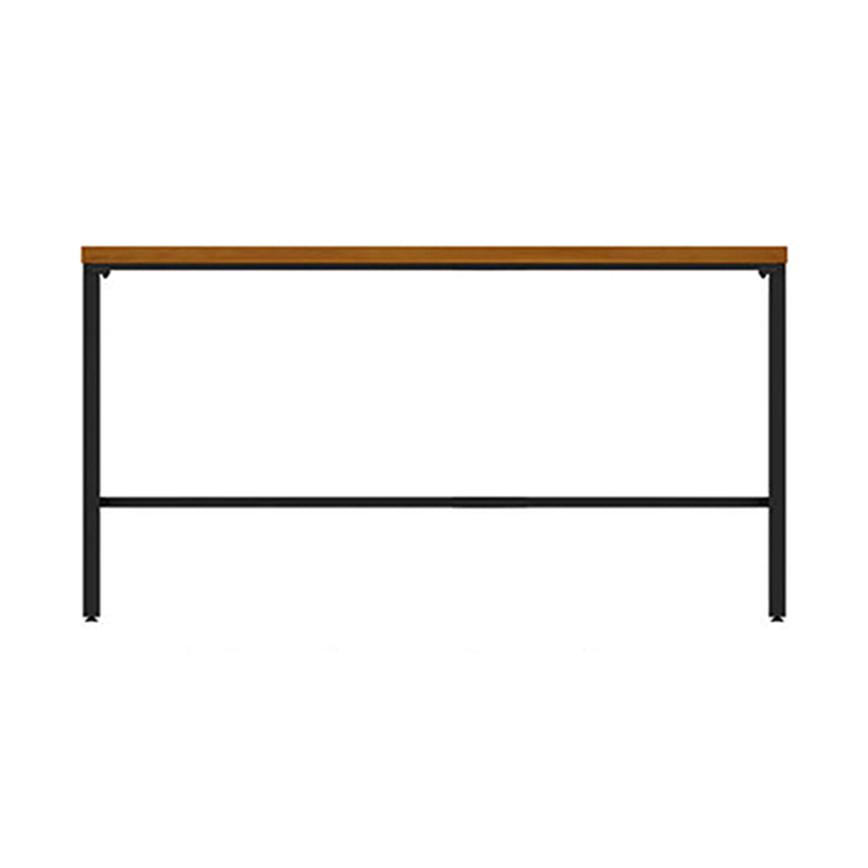 Glam Rectangle Pub Table Set 1/2/3/7 Pieces Pine Wood Top Bar Table with Metal Stools Clearhalo 'Bar Furniture' 'furn' 'furn_home_bar_bar_sets' 'Furniture' 'Home Bars & Bar Sets' 'home_bar_bar_sets' 'Kitchen & Dining Furniture' 6157676