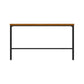 Glam Rectangle Pub Table Set 1/2/3/7 Pieces Pine Wood Top Bar Table with Metal Stools Brown 87"L x 16"W Clearhalo 'Bar Furniture' 'furn' 'furn_home_bar_bar_sets' 'Furniture' 'Home Bars & Bar Sets' 'home_bar_bar_sets' 'Kitchen & Dining Furniture' 6157680