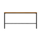 Glam Rectangle Pub Table Set 1/2/3/7 Pieces Pine Wood Top Bar Table with Metal Stools Brown 102"L x 16"W Clearhalo 'Bar Furniture' 'furn' 'furn_home_bar_bar_sets' 'Furniture' 'Home Bars & Bar Sets' 'home_bar_bar_sets' 'Kitchen & Dining Furniture' 6157684