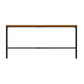 Glam Rectangle Pub Table Set 1/2/3/7 Pieces Pine Wood Top Bar Table with Metal Stools Brown 110"L x 16"W Clearhalo 'Bar Furniture' 'furn' 'furn_home_bar_bar_sets' 'Furniture' 'Home Bars & Bar Sets' 'home_bar_bar_sets' 'Kitchen & Dining Furniture' 6157686