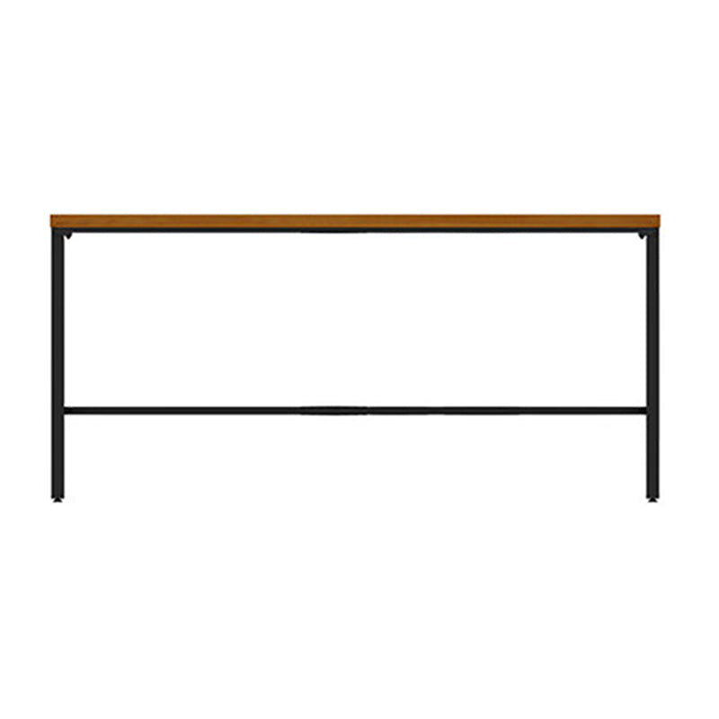Glam Rectangle Pub Table Set 1/2/3/7 Pieces Pine Wood Top Bar Table with Metal Stools Brown 110"L x 16"W Clearhalo 'Bar Furniture' 'furn' 'furn_home_bar_bar_sets' 'Furniture' 'Home Bars & Bar Sets' 'home_bar_bar_sets' 'Kitchen & Dining Furniture' 6157686