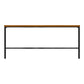Glam Rectangle Pub Table Set 1/2/3/7 Pieces Pine Wood Top Bar Table with Metal Stools Brown 118"L x 16"W Clearhalo 'Bar Furniture' 'furn' 'furn_home_bar_bar_sets' 'Furniture' 'Home Bars & Bar Sets' 'home_bar_bar_sets' 'Kitchen & Dining Furniture' 6157687