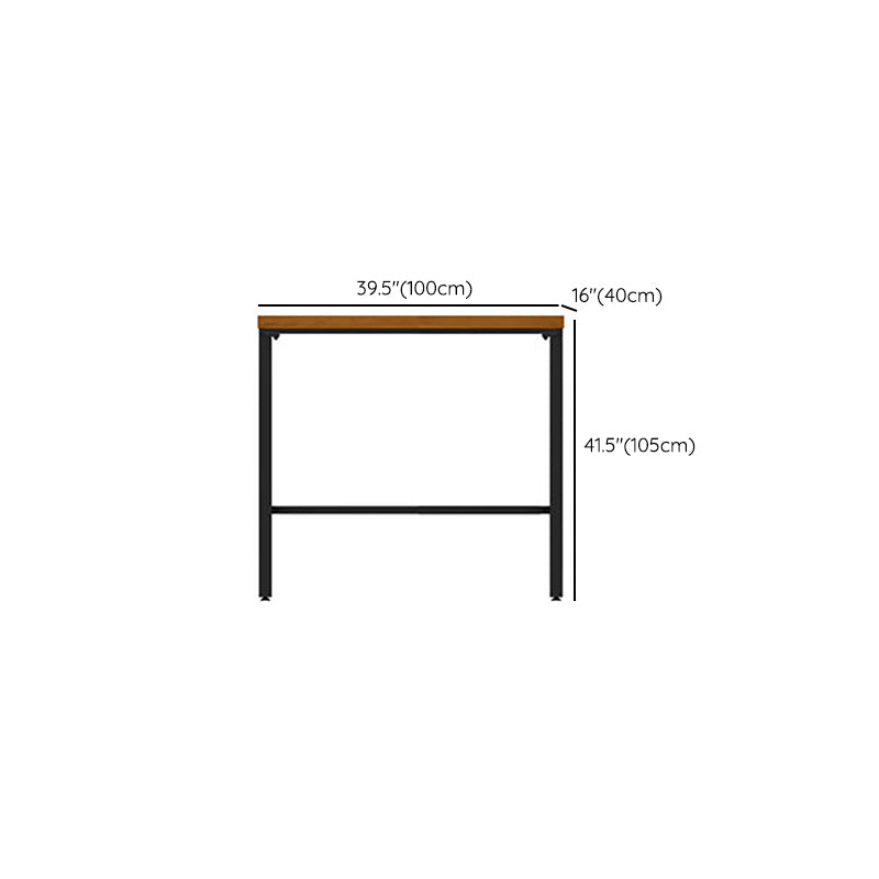 Glam Rectangle Pub Table Set 1/2/3/7 Pieces Pine Wood Top Bar Table with Metal Stools Clearhalo 'Bar Furniture' 'furn' 'furn_home_bar_bar_sets' 'Furniture' 'Home Bars & Bar Sets' 'home_bar_bar_sets' 'Kitchen & Dining Furniture' 6157691