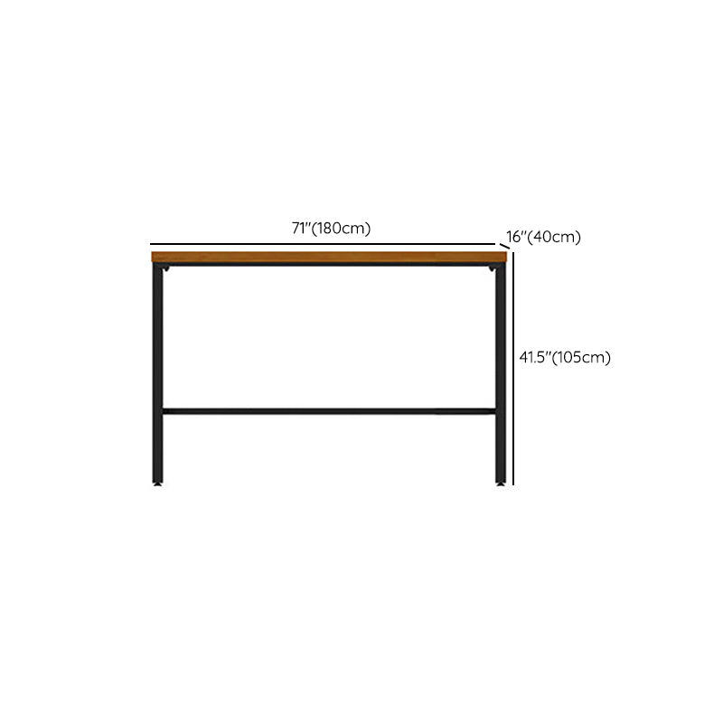 Glam Rectangle Pub Table Set 1/2/3/7 Pieces Pine Wood Top Bar Table with Metal Stools Clearhalo 'Bar Furniture' 'furn' 'furn_home_bar_bar_sets' 'Furniture' 'Home Bars & Bar Sets' 'home_bar_bar_sets' 'Kitchen & Dining Furniture' 6157695