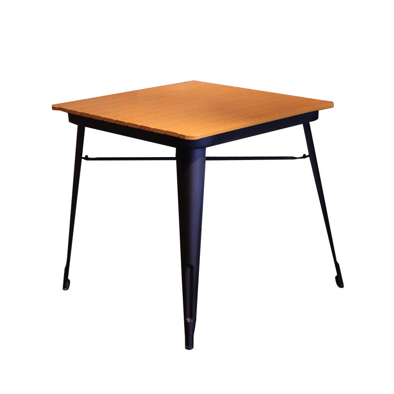 1/3/4/5 Pieces Industrial Bar Table Set Iron Bistro Set with Stools Dark Brown 27.6"L x 27.6"W Clearhalo 'Bar Furniture' 'furn' 'furn_home_bar_bar_sets' 'Furniture' 'Home Bars & Bar Sets' 'home_bar_bar_sets' 'Kitchen & Dining Furniture' 6157725