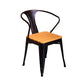 1/3/4/5 Pieces Industrial Bar Table Set Iron Bistro Set with Stools Brown 18"H Stool (Single) Clearhalo 'Bar Furniture' 'furn' 'furn_home_bar_bar_sets' 'Furniture' 'Home Bars & Bar Sets' 'home_bar_bar_sets' 'Kitchen & Dining Furniture' 6157729