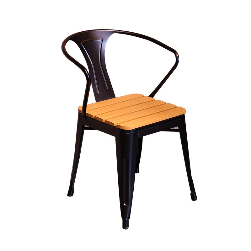 1/3/4/5 Pieces Industrial Bar Table Set Iron Bistro Set with Stools Brown 18"H Stool (Single) Clearhalo 'Bar Furniture' 'furn' 'furn_home_bar_bar_sets' 'Furniture' 'Home Bars & Bar Sets' 'home_bar_bar_sets' 'Kitchen & Dining Furniture' 6157729