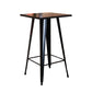 1/3/4/5 Pieces Industrial Bar Table Set Iron Bistro Set with Stools Black 23.6"L x 23.6"W Clearhalo 'Bar Furniture' 'furn' 'furn_home_bar_bar_sets' 'Furniture' 'Home Bars & Bar Sets' 'home_bar_bar_sets' 'Kitchen & Dining Furniture' 6157731