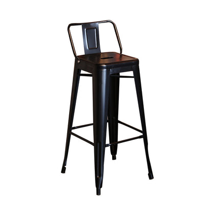 1/3/4/5 Pieces Industrial Bar Table Set Iron Bistro Set with Stools Black 29.9"H Stool (Single) Clearhalo 'Bar Furniture' 'furn' 'furn_home_bar_bar_sets' 'Furniture' 'Home Bars & Bar Sets' 'home_bar_bar_sets' 'Kitchen & Dining Furniture' 6157732