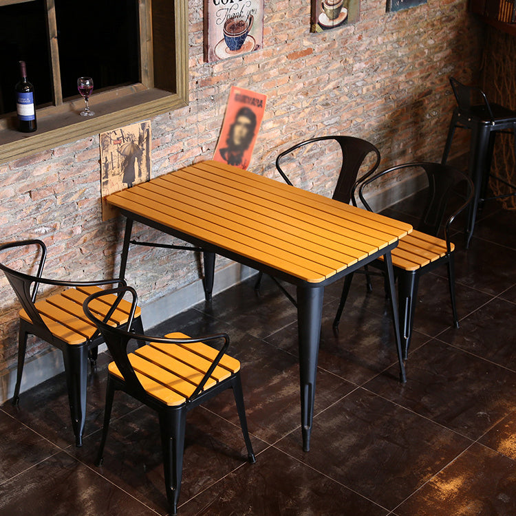 1/3/4/5 Pieces Industrial Bar Table Set Iron Bistro Set with Stools Clearhalo 'Bar Furniture' 'furn' 'furn_home_bar_bar_sets' 'Furniture' 'Home Bars & Bar Sets' 'home_bar_bar_sets' 'Kitchen & Dining Furniture' 6157737