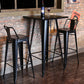1/3/4/5 Pieces Industrial Bar Table Set Iron Bistro Set with Stools Clearhalo 'Bar Furniture' 'furn' 'furn_home_bar_bar_sets' 'Furniture' 'Home Bars & Bar Sets' 'home_bar_bar_sets' 'Kitchen & Dining Furniture' 6157739